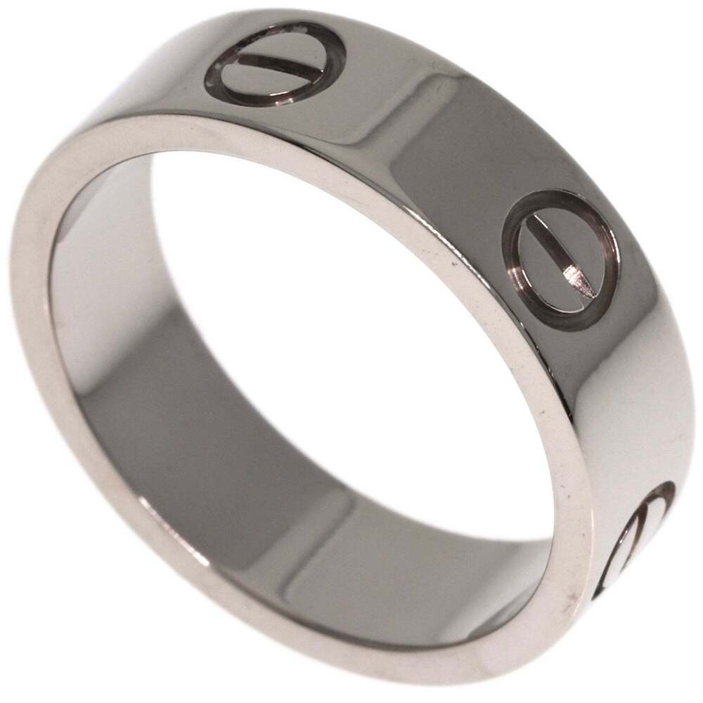 Cartier Love Ring #52, 18K White Gold, Women's Ring, CARTIER